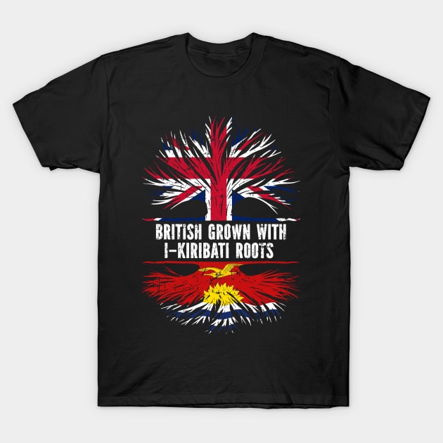 British Grown with I-Kiribati Roots UK Flag England Britain Union Jack T-Shirt by silvercoin